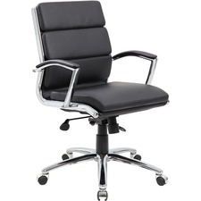 Chair, Executive, Mid Back, 27"Wx27"Dx37"H, Black