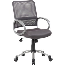 Chair, Task, Pewter Finish, 25"Wx25"Dx39"H, Charcoal Gray