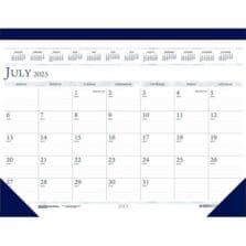 Academic Desk Pad, 17"x22', 14Mths Jul-Aug, Blue