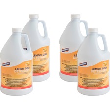 Dishwashing Liquid, 1 Gallon, 4/CT, Lemon Scent