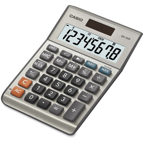 Ms-80b Tax And Currency Calculator, 8-Digit Lcd
