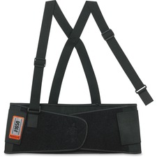 Back Support, Elastic, Detachable Suspenders, 7-1/2"x46", Black
