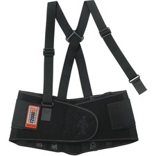 Back Support, w/Suspenders, Spandex, 42"-46"Waist, 2XL, Black