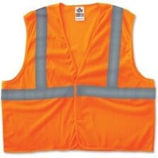 Safety Vest, Class 2, Hi-Vis, Reflective Tape, Mesh, 2XL/3XL, OE
