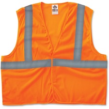 Safety Vest, Class 2, Hi-Vis, Reflective Tape, Mesh, 2XL/3XL, OE