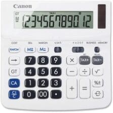 Desktop Calculator, 12-Digit, White