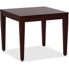Wood Corner Table, 23-3/5"x23-3/5"x20", Mahogany