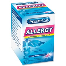 Allergy Relief Tablet Packets, 50/BX, Blue