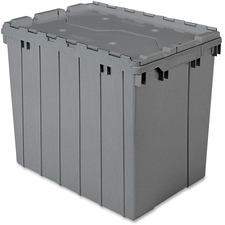 Container, w/Attached Lid, 17 Gal, Gray