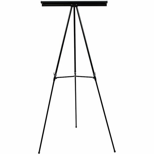Telescoping Tripod Display Easel, Adjusts 35" To 64" High, Metal, Black