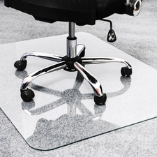 Chairmat, Glass, 40"Wx53"L, Clear