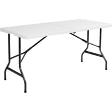 Folding Table, Bi-Fold, 250 lb Cap, 30"x96"x29", Platinum