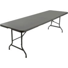Folding Table, Bi-Fold, 250 lb Cap, 30"x96"x29", Charcoal