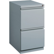 Pedestal File, F/F, Mobile, 15"x19-7/8"x27-3/4", Platinum