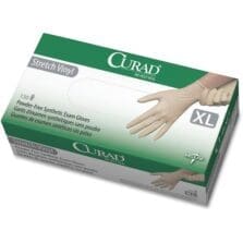 Stretch Vinyl Exam Gloves, X-Large, 130/BX, Cream