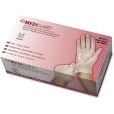 Exam Gloves, Vinyl, Powder Free, Medium, 150/BX, Clear