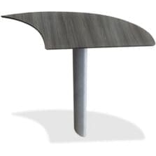 Right Hand Extension, 28"x47"x29-1/2", Gray Steel