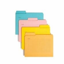 Fastener Folders, Super Tab, Notes, 1/3 Cut, Ltr, 24/PK, Ast