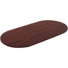 Oval Conference Table, 48"x96"x1-1/2", Mahogany
