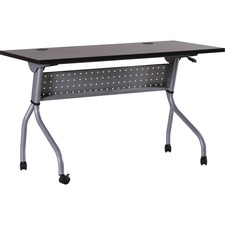 Training Table, 48"x23-1/2"x29-1/2", Espresso/Silver