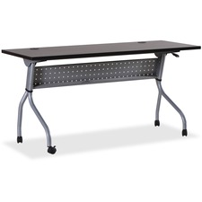 Training Table, 60"x23-1/2"x29-1/2", Espresso/Silver
