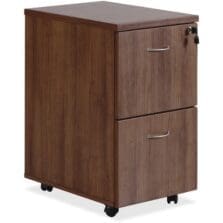 MobileF Pedestal, 16"x22"x28-1/4", Walnut