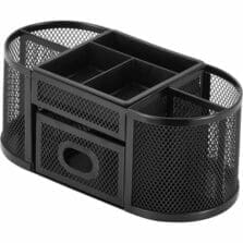 Mesh Organizer, Steel, 4-5/8"x9-5/8"x4", Black