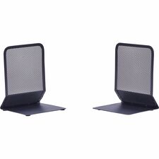 Mesh Bookends, 5-3/8"W"x5-1/4"Dx7"H, Black