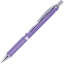 Gel Pen, Retract, Metal Tip, .7mm, Violet Barrel/BK Ink