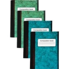 Composition Book, 80 Sheets, 3-1/4"x4-1/2", 4/PK, Multi