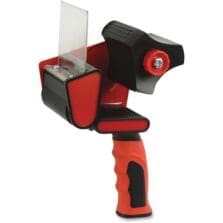 Dispenser,Packaging Tape, 3"Core, 6.25"x2.75"x10.25", Red/BK