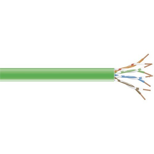 1000 ft Category 6 Network Cable for Network Device - First End: Bare Wire - Second End: Bare Wire - CMP, Plenum - 23 AWG - Green - 1 Each - TAA Compliant