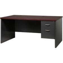 Right Pedestal Desk, 30"x66", CH/MH
