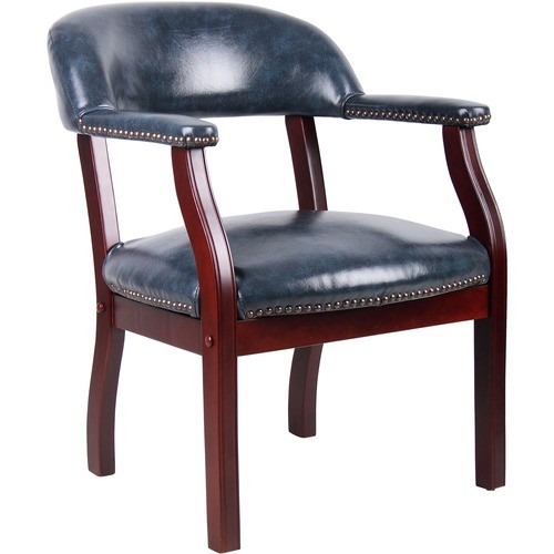 Chair, w/Arms, NailHeadTrim, Vinyl, 24"x26"x31", BE