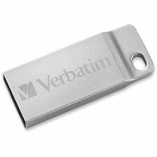 USB Flash Drive, Seamless Metal Case, 16GB, Silver