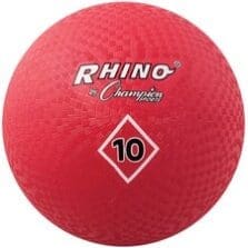 Playground Ball, Nylon, 2-Ply, 10", Red