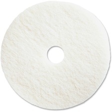 Floor Pads, f/Polishing, 13", 5/CT, White