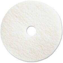 Floor Pads,Polishing, 18", 5/CT, White