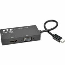 Converter Adapter, mDP 1.2 to VGA/DVI/HDMI, All-in-One, BK