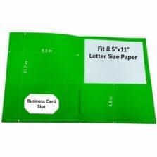 Portfolio, 2-Pocket, 25/BX, Apple Green