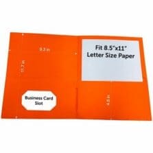 Portfolio, 2-Pocket, 25/BX, Bright Orange