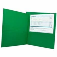 Portfolio, 2-Pocket, 25/BX, Green