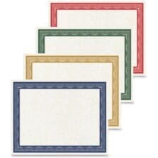Blank Certificates, 40/PK, Ast