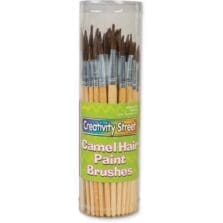 Paint Brushes, Camel Hair, Wood Handles, 72/ST, Multi