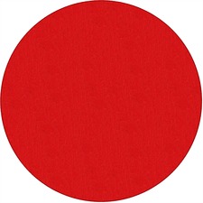 Traditional Rug, Solids, 6' Round, Red