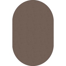 Solids Traditional Rub, Oval, 7'6x12', Oval, Almond