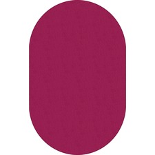 Solids Traditional Rub, Oval, 7'6x12', Oval, Cranberry