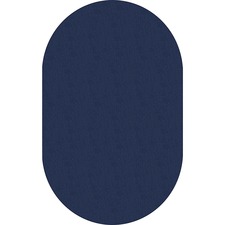 Rug, Oval, Solid Color, 7'6"x12", Navy