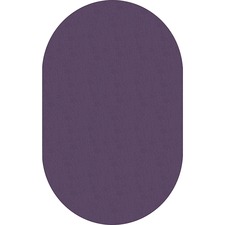 Solids Traditional Rub, Oval, 7'6x12', Oval, Purple