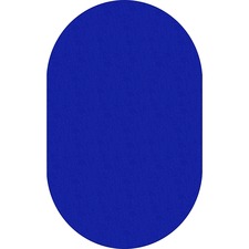 Solids Traditional Rub, Oval, 7'6x12', Oval, Royal Blue
